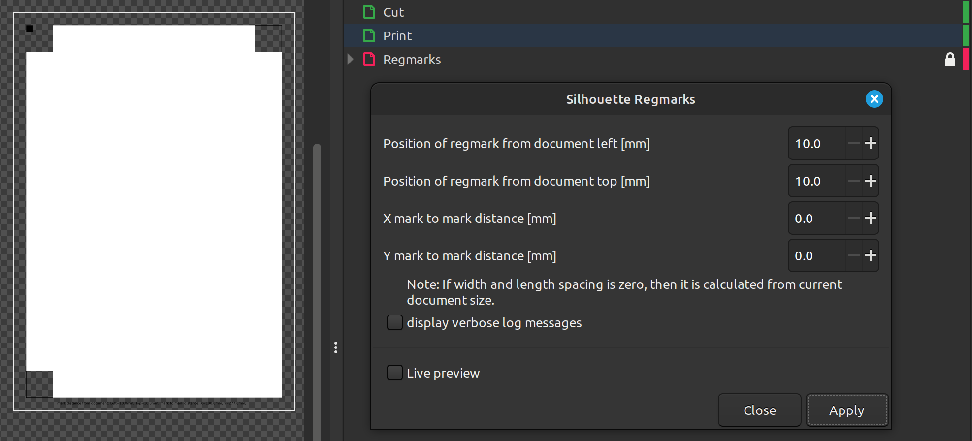 screenshot of the regmarked document